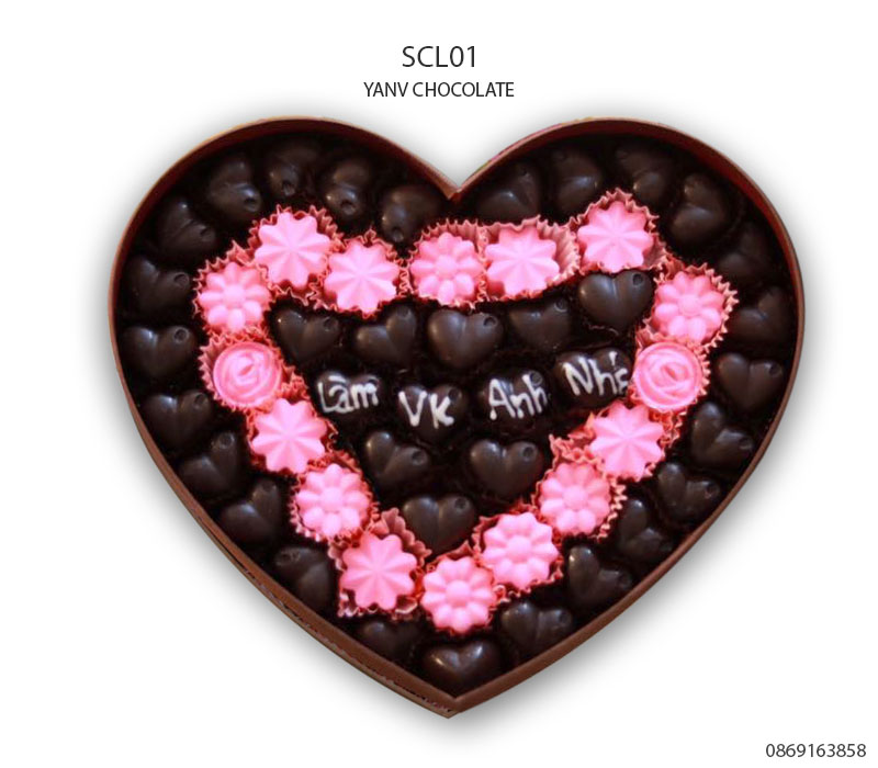 Hộp quà socola valentine tỏ tình size 24cm SCL01